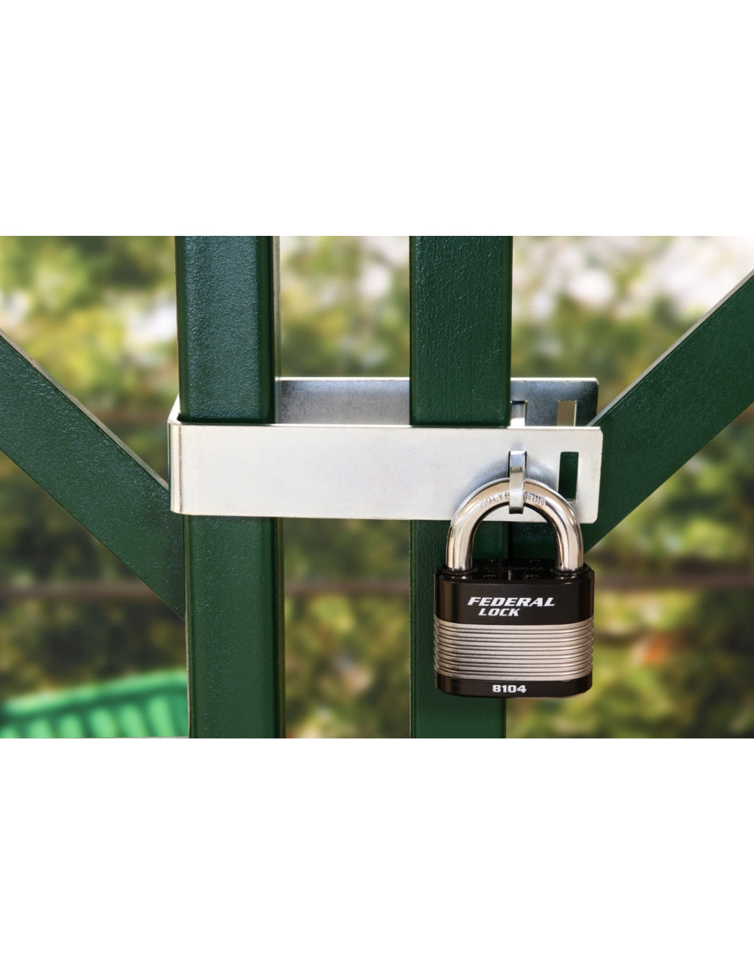 Supporto a U porta lucchetto per cancello cravatta antitaglio in acciaio zincato 2 regolazioni- THIRARD