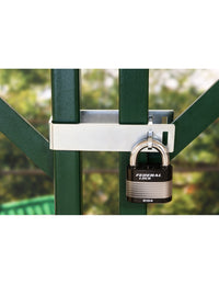 Supporto a U porta lucchetto per cancello cravatta antitaglio in acciaio zincato 2 regolazioni- THIRARD