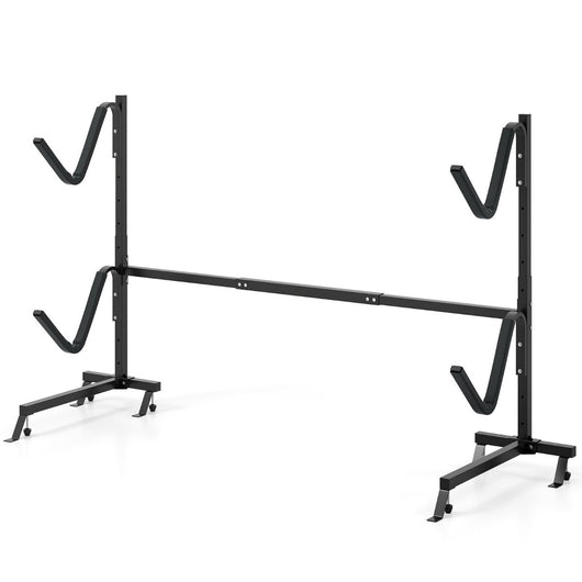 Supporto per kayak indipendente 240 x 68 x 140 cm capacità di carico 80 kg ampia base in metallo nero 20_0013658