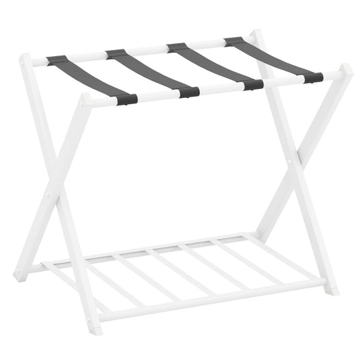 Portapacchi pieghevole 68 x 43 x 58 cm capacità di carico 60 kg moderno e pratico metallo bianco 20_0013671