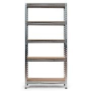 Ripiani portaoggetti regolabili per garage 75 x 30 x 150 cm robusti metallo argentato 20_0017944