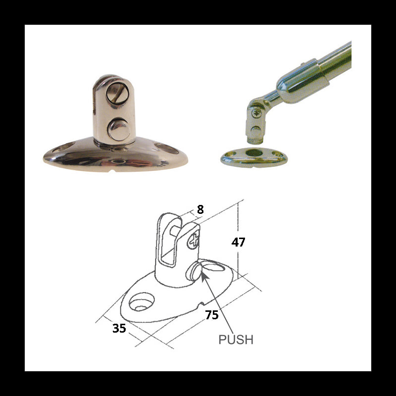 SUPPORTO CON PERNO ESTRAIBILE