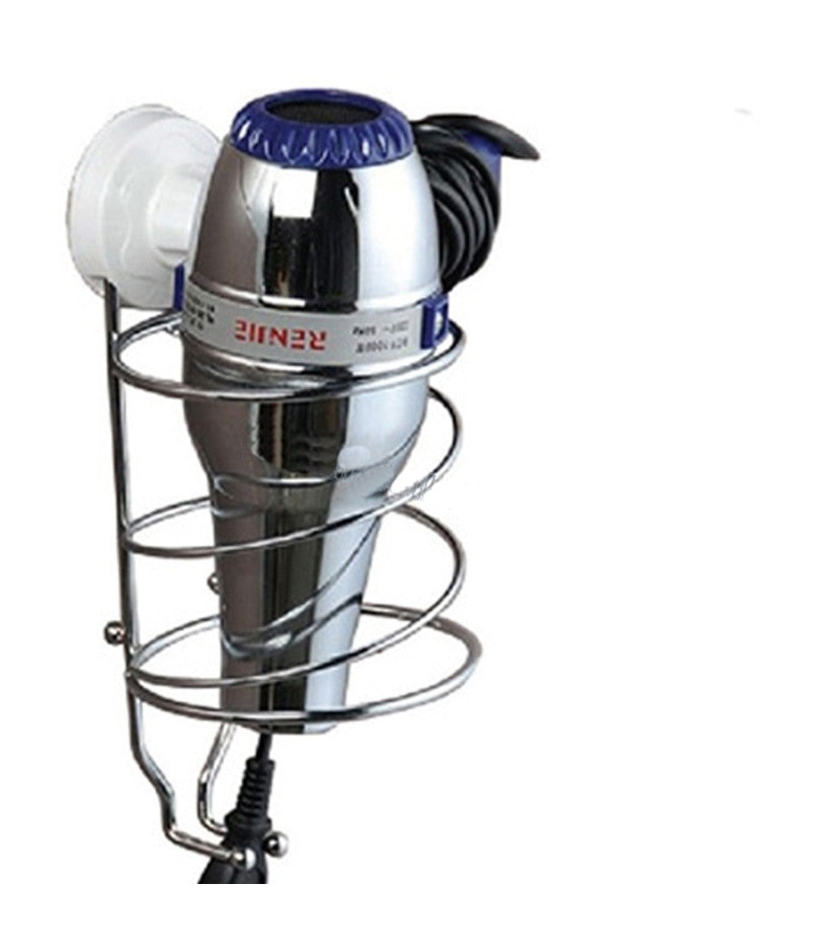 Supporto A Parete Muro Porta Phon Asciugacapelli In Acciaio Con Ventosa         