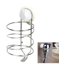 Supporto A Parete Muro Porta Phon Asciugacapelli In Acciaio Con Ventosa         