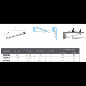 SUPPORTO L.L. LUNG. MM. 402
