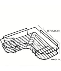 Supporto Angolare Da Parete Mensola Da Appendere Senza Punzonatura Bagno Cucina         