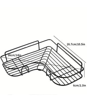 Supporto Angolare Da Parete Mensola Da Appendere Senza Punzonatura Bagno Cucina         
