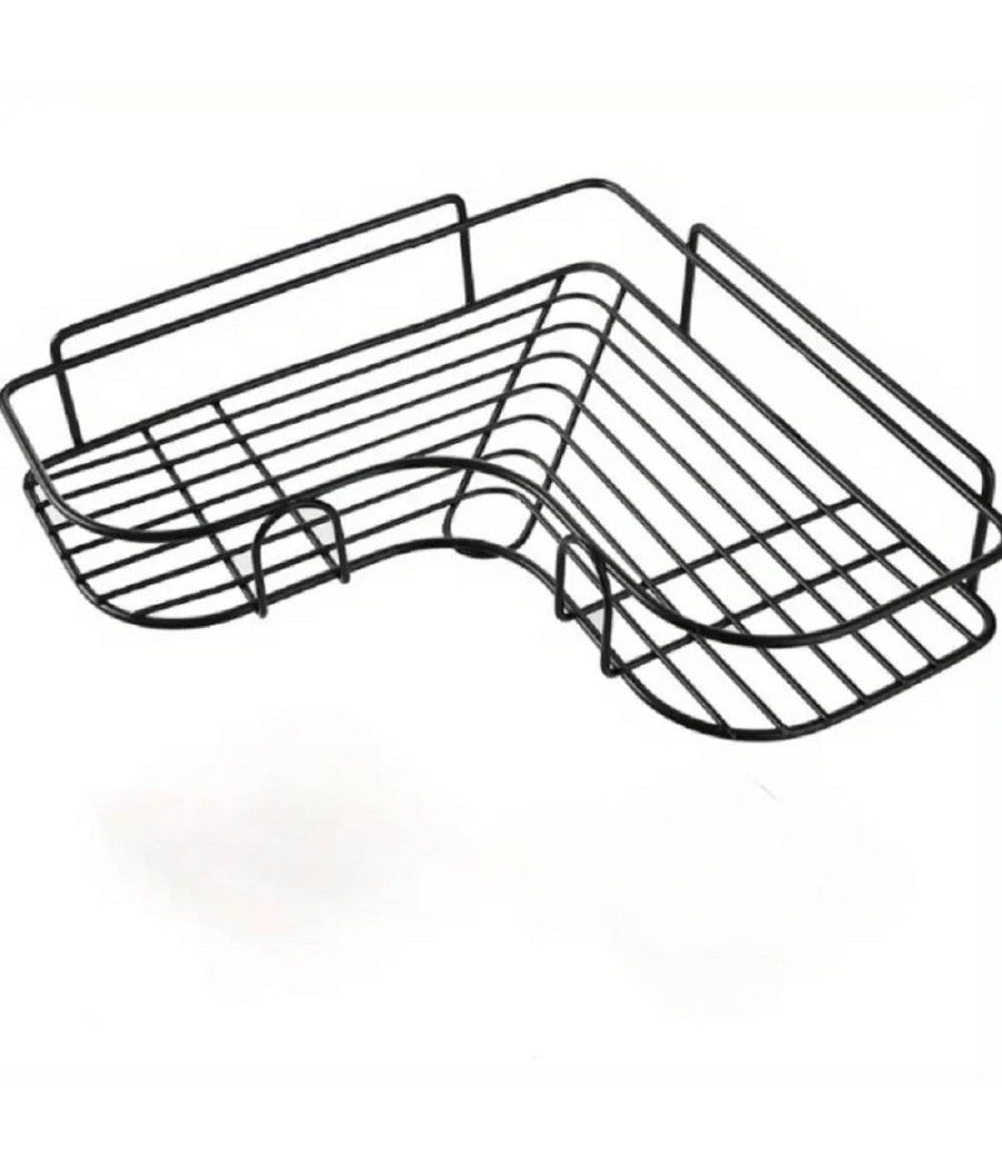 Supporto Angolare Da Parete Mensola Da Appendere Senza Punzonatura Bagno Cucina         