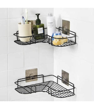 Supporto Angolare Da Parete Mensola Da Appendere Senza Punzonatura Bagno Cucina         