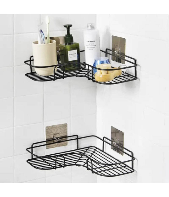 Supporto Angolare Da Parete Mensola Da Appendere Senza Punzonatura Bagno Cucina         