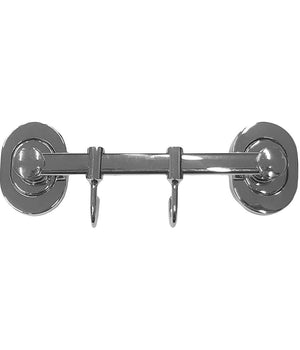 Supporto Appendino 2 Ganci  69192 23x7x4cm Asciugamano Accappatoio Muro Bagno         