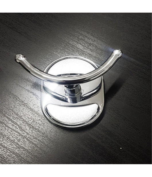 Supporto Appendino Doppio Asciugamano Accappatoio Acciaio A Parete Arredo Bagno         