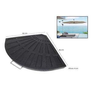 Trade Shop - Supporto Base Per Ombrellone Peso Piede D'appoggio Nero Con Maniglia Metallo 020702 -        