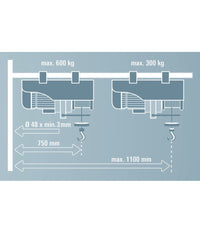 Supporto Braccio Asta A Bandiera Estensibile Girevole Per Paranco Montacarichi         