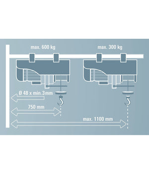 Supporto Braccio Asta A Bandiera Estensibile Girevole Per Paranco Montacarichi         