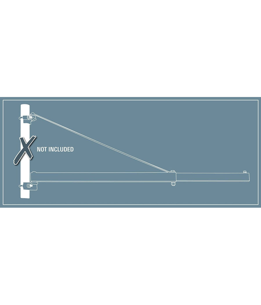 Supporto Braccio Asta A Bandiera Estensibile Girevole Per Paranco Montacarichi         