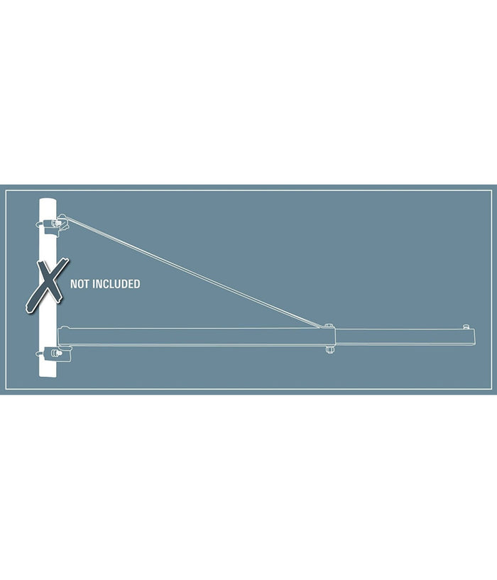 Supporto Braccio Asta A Bandiera Estensibile Girevole Per Paranco Montacarichi         