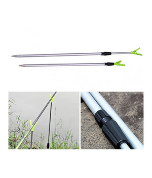 Supporto Canna Da Pesca 80 Cm In Alluminio Dispositivo Appoggio Regolabile         