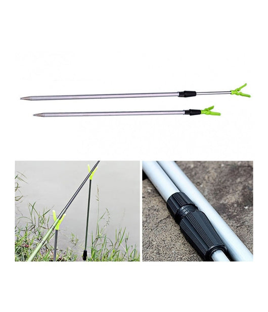 Supporto Canna Da Pesca 80 Cm In Alluminio Dispositivo Appoggio Regolabile         