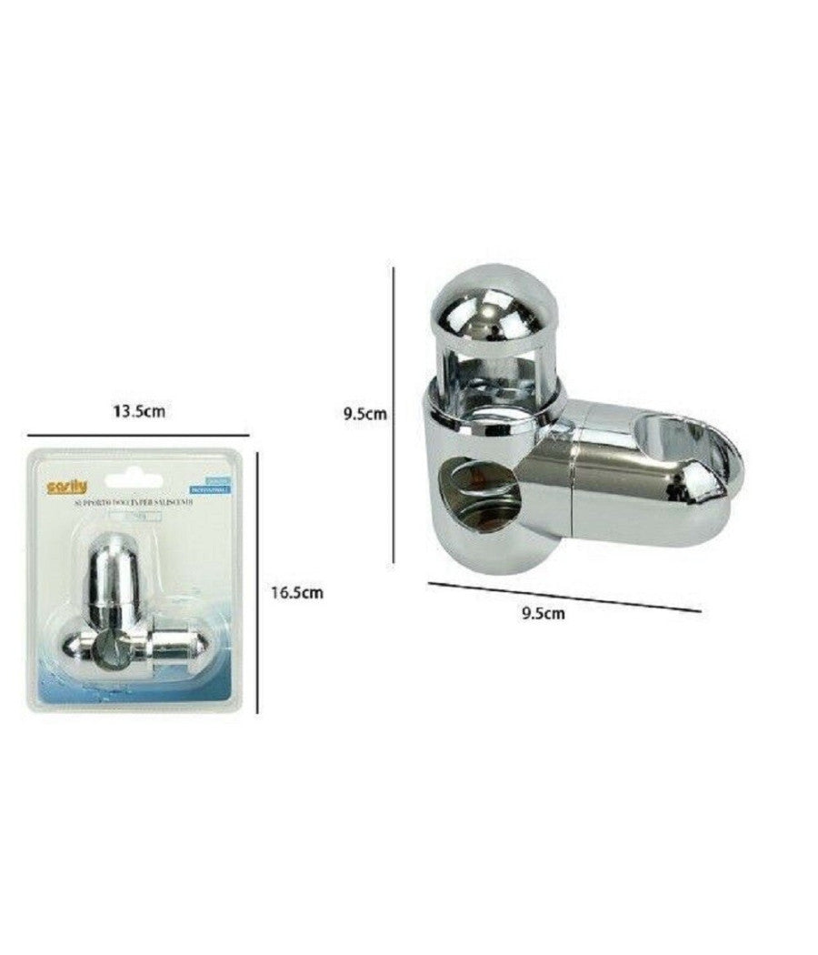 Trade Shop - Supporto Doccetta Doccino Per Staffa Asta Saliscendi Doccia Bagno 9.5 Cm 79354 -