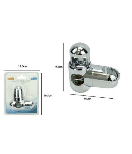 Trade Shop - Supporto Doccetta Doccino Per Staffa Asta Saliscendi Doccia Bagno 9.5 Cm 79354 -