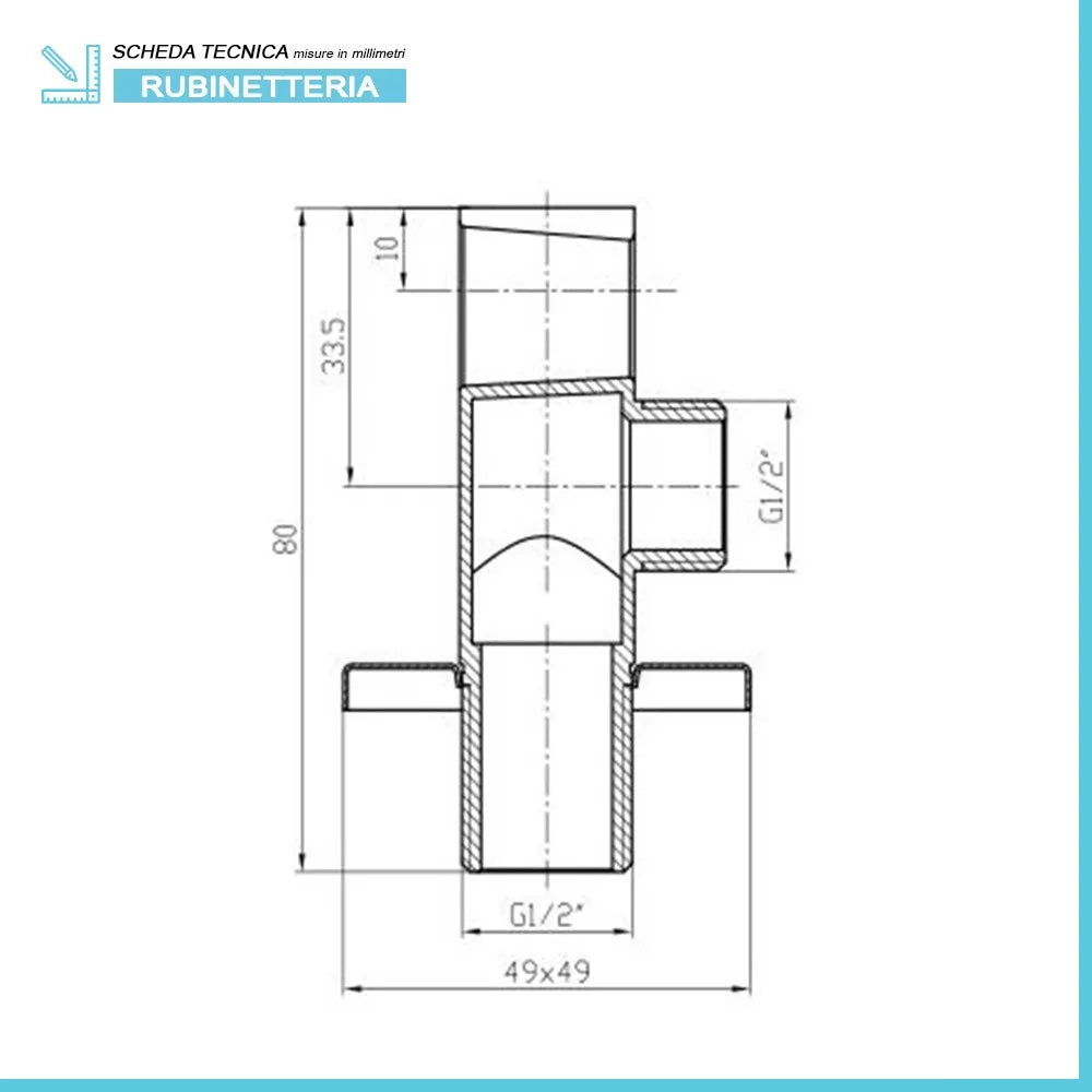 Supporto doccetta nero opaco con presa acqua design squadrato