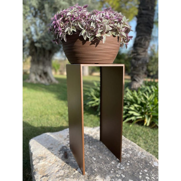 Supporto in Metallo per Piante Wanda Cm 30 X 30 X 50 H Corten Tecnokit