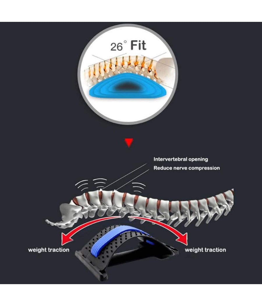 Supporto Massaggiatore Per La Schiena Waist Stretch Supporto Lombare Regolabile         