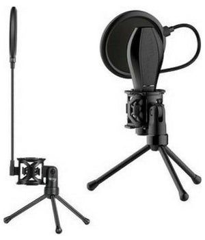 Supporto Mini Microfono Tavolo Ps-2 Kit Filtro Anti Pop Treppiedi Ragno Microfono         