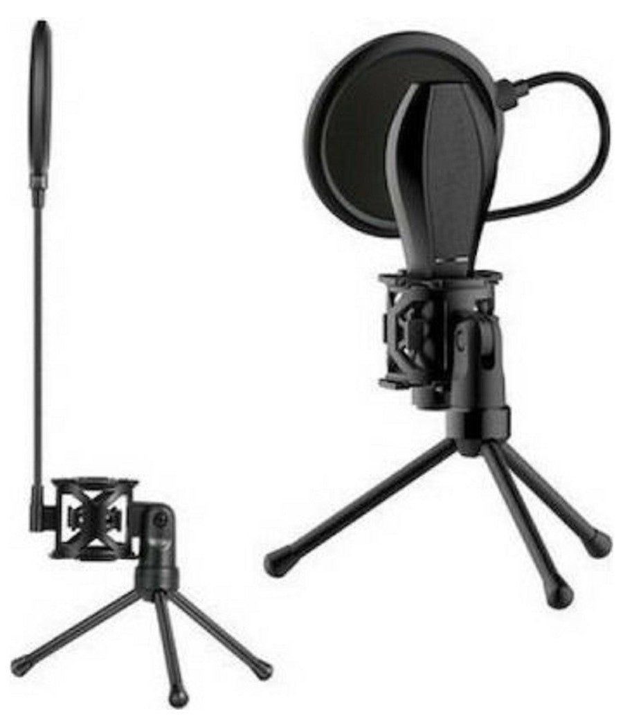 Supporto Mini Microfono Tavolo Ps-2 Kit Filtro Anti Pop Treppiedi Ragno Microfono         