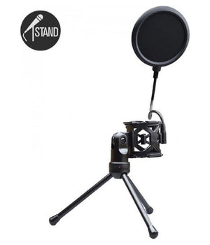 Supporto Mini Microfono Tavolo Ps-2 Kit Filtro Anti Pop Treppiedi Ragno Microfono         