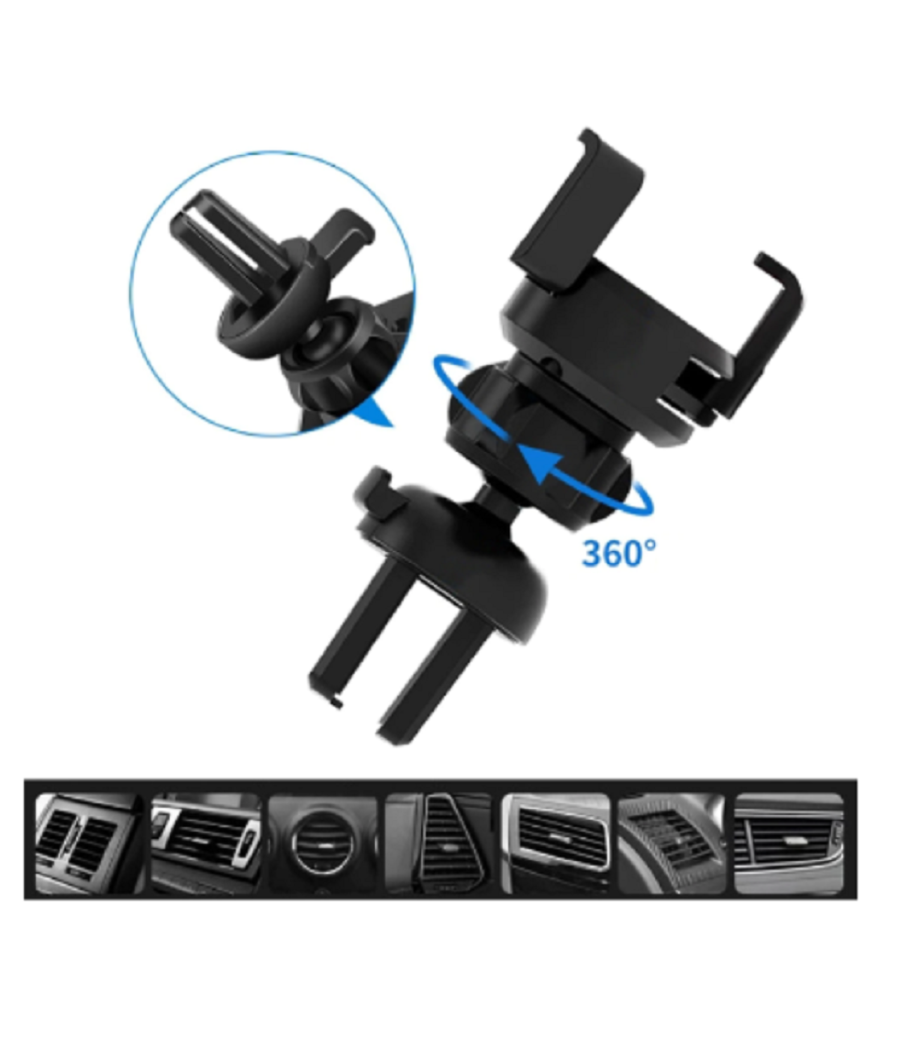 Supporto Mobile Per Auto Q-zg55 Portacellulare Attacco Presa Aria Rotazione 360°         