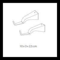 Pencil supporto parete orizzontale Zafferano - Trasforma Pencil in applique da parete per interni ed esterni Grigio Scuro