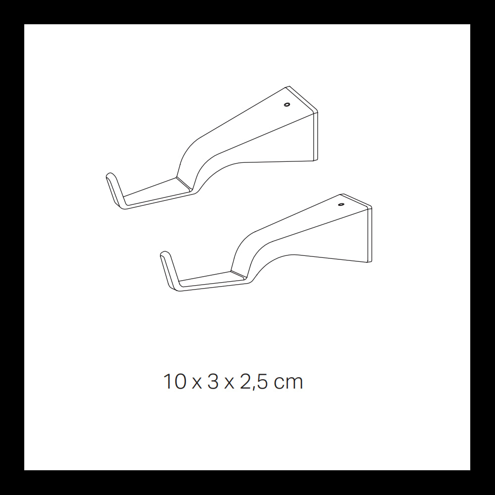 Pencil supporto parete orizzontale Zafferano - Trasforma Pencil in applique da parete per interni ed esterni Corten