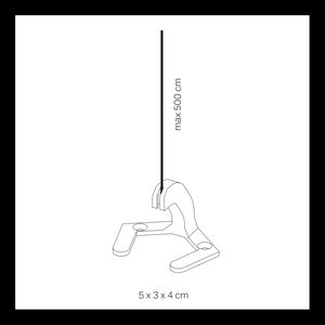 Pencil staffa sospensione verticale Zafferano - Accessorio lampada a sospensione Bianco