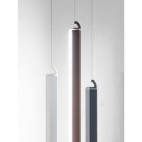 Pencil staffa sospensione verticale Zafferano - Accessorio lampada a sospensione Grigio Scuro
