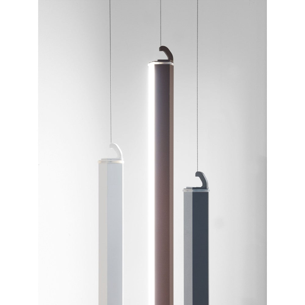 Pencil staffa sospensione verticale Zafferano - Accessorio lampada a sospensione Bianco