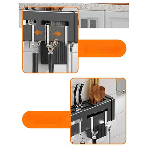 Trade Shop - Supporto Per Coltelli In Acciaio Multifunzionale A Parete Mensola Da Cucina 50 Cm -