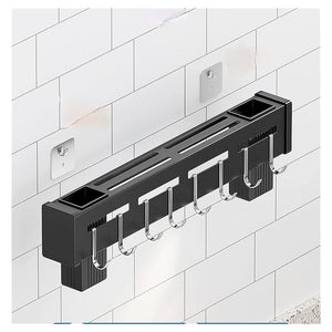 Trade Shop - Supporto Per Coltelli In Acciaio Multifunzionale A Parete Mensola Da Cucina 50 Cm -