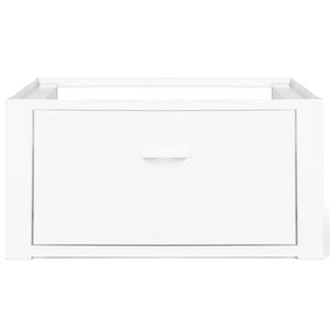 IDMarket - Supporto per lavatrice 63 x 54 cm con piedistallo e cassetto in metallo