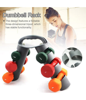 Supporto Per Manubri Pesi A 3 Livelli Compatto Pieghevole Per Casa O Palestra         