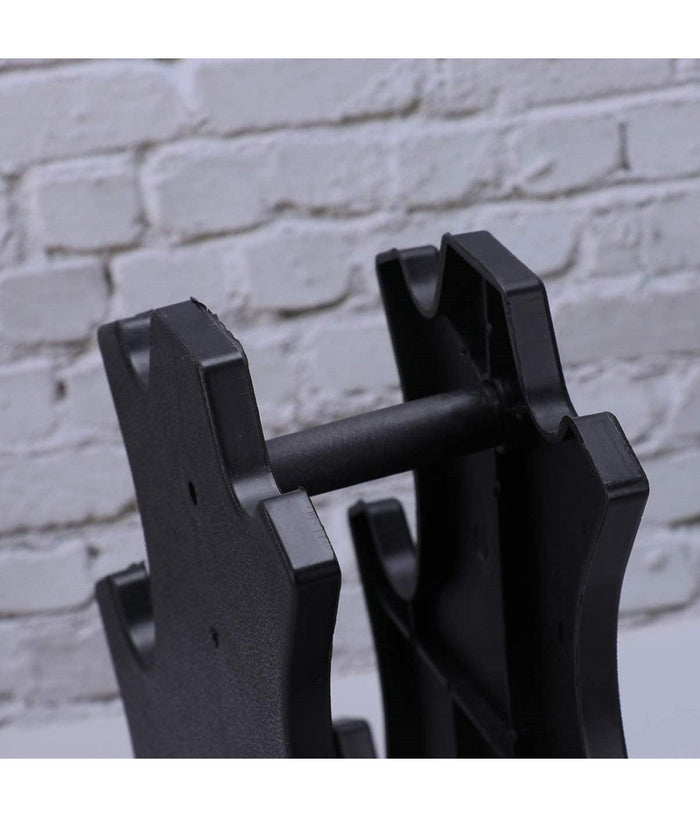 Supporto Per Manubri Pesi A 3 Livelli Per Accessori Fitness Palestra Casa Nero         