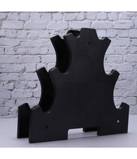 Supporto Per Manubri Pesi A 3 Livelli Per Accessori Fitness Palestra Casa Nero         