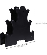 Supporto Per Manubri Pesi A 3 Livelli Per Accessori Fitness Palestra Casa Nero         