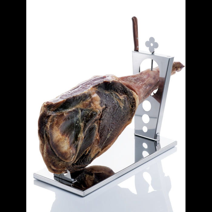 Supporto per prosciutto pieghevole ZEN – acciaio inox con coltello incluso