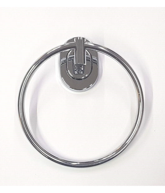 Supporto Porta Asciugamano Anello Acciaio 15.5x17x6cm  69187 Muro Bagno         