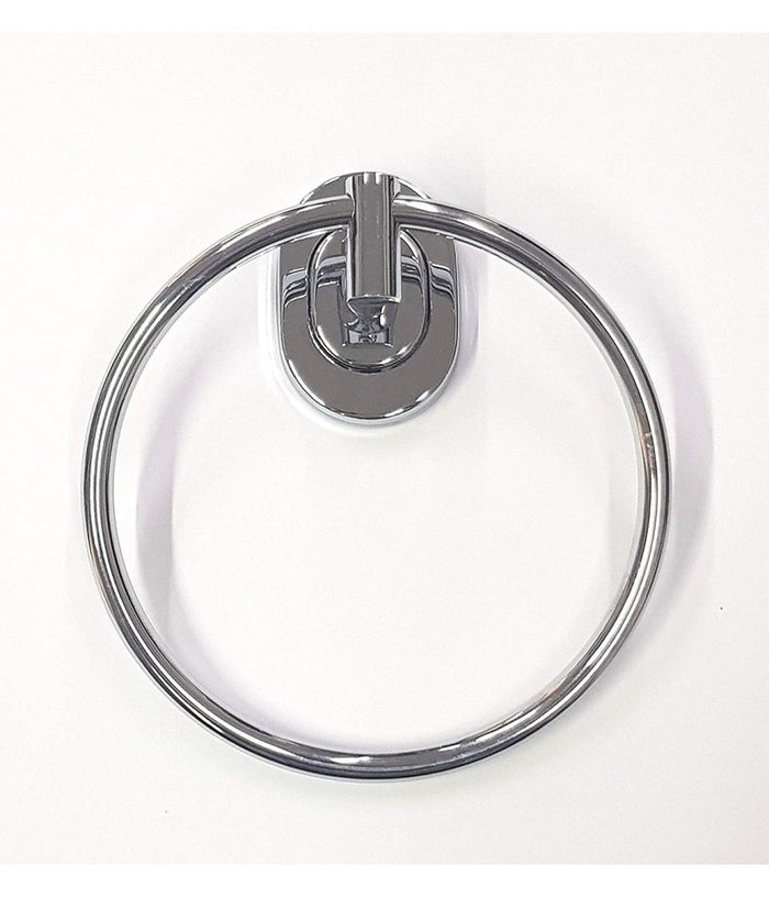 Supporto Porta Asciugamano Anello Acciaio 15.5x17x6cm  69187 Muro Bagno         
