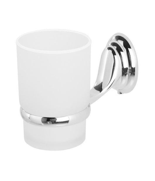 Supporto Porta Bicchiere Per Spazzolini Acciaio Vetro A Parete Accessori Bagno         