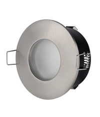 Supporto Porta Faretto Da Incasso Lampadine Led Mr16 Par16 Rotondo Acciaio 75mm         