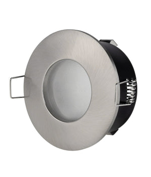 Supporto Porta Faretto Da Incasso Lampadine Led Mr16 Par16 Rotondo Acciaio 75mm         